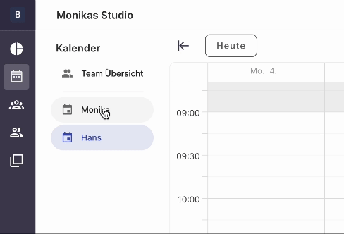 Kalenderübersicht wechseln